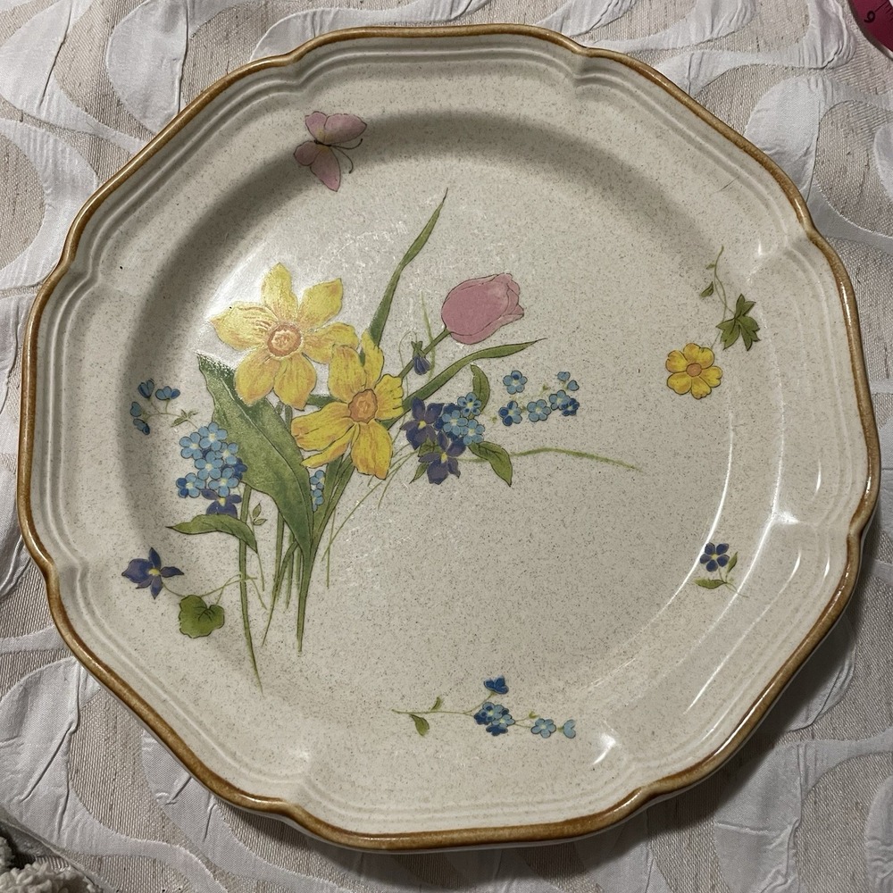 Mikasa Early Spring 10.5" Dinner Plate EC 408 Garden Club Japan Vintage